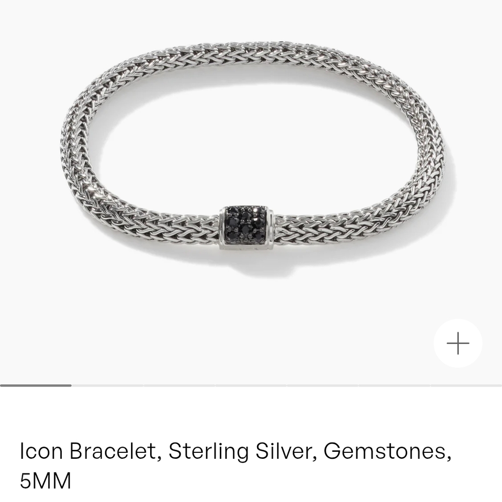 Sterling Silver Icon Bracelet with Gemstones